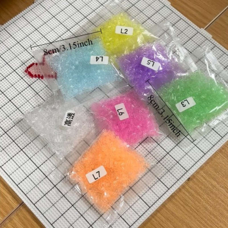 Perler Bead Set High Transparency Orange 2Pcs