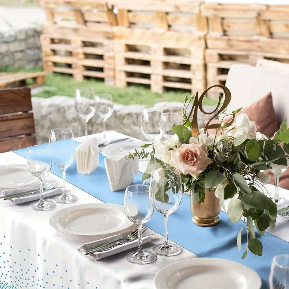 Christmas Tablecloth Color Blue Size 4Pcs 2Set