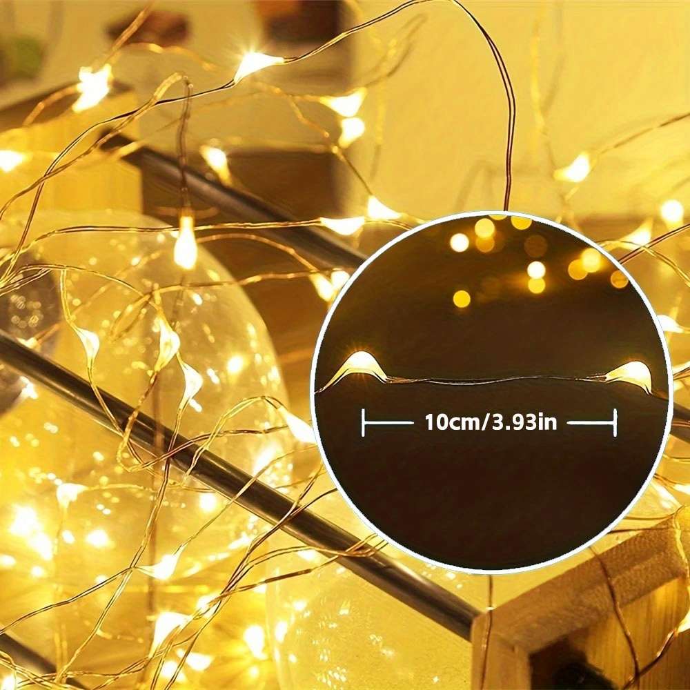 Christmas Lights White Model 1 Meter 10 Lights