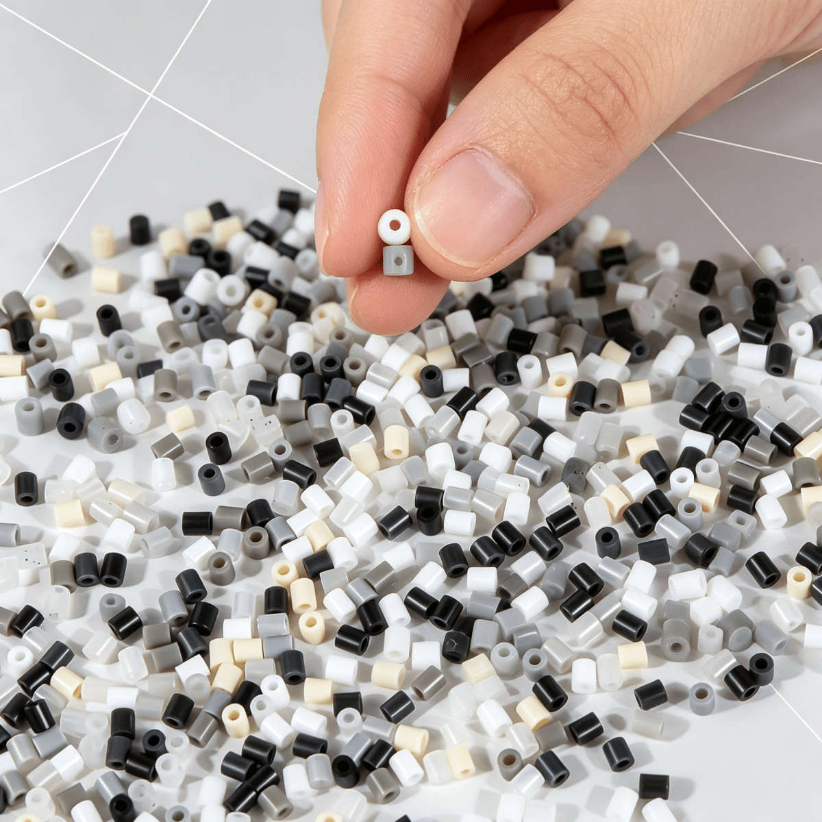Perler Bead Set Grey 6100Pcs