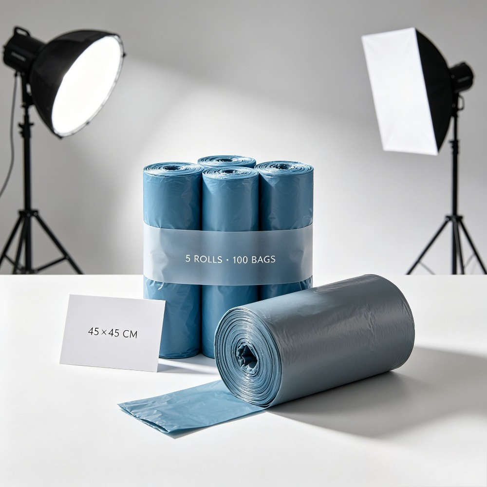 Trash Bagblue 5 Rolls100 Sheets