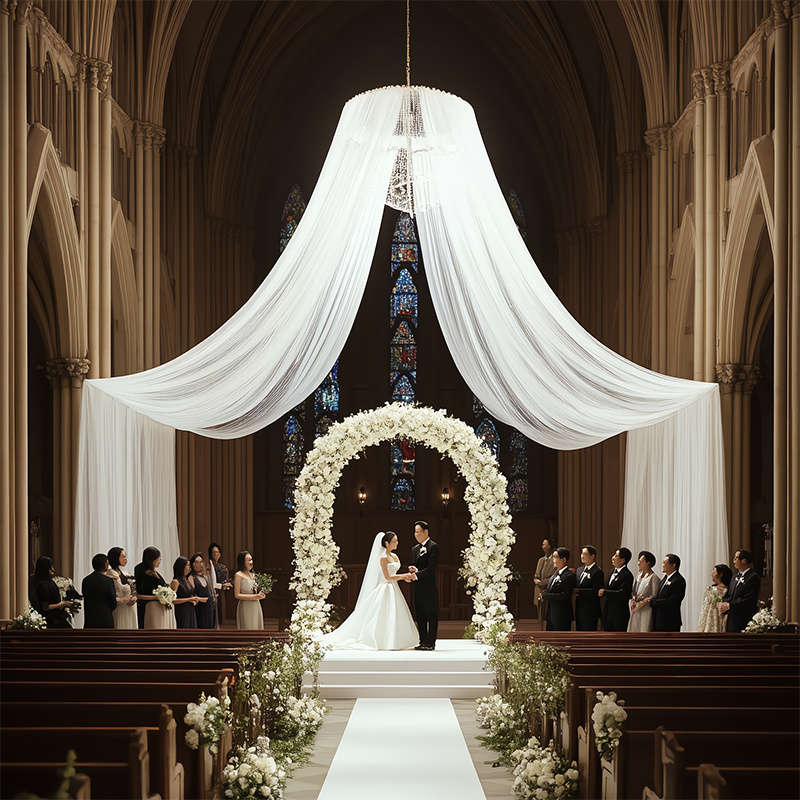 Wedding Supplies Color White Mesh Size 75*9000Cm 29.5*3543In