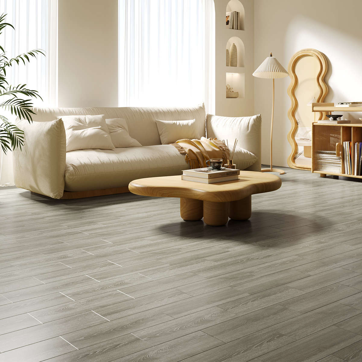 Self Adhesive Floor Stickers Hdb 010 45*15Cm 100Pcs