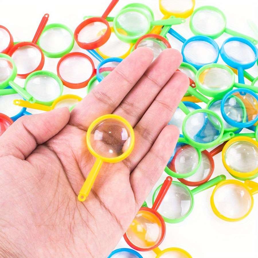 Classic 12 Portable Pocket Hand Held Magnifying Glass Coded Lenses Random 8