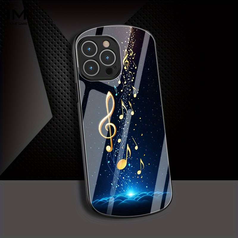 1Pc Black For iPhone 7 Music Symbols And Starry Sky Phone Case