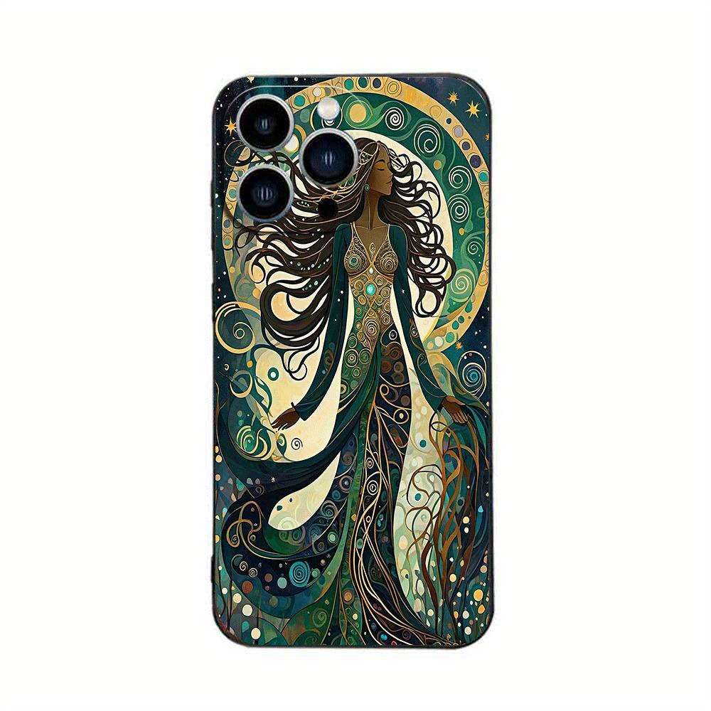 1Pc Black For iPhone 14 African Style Phone Case