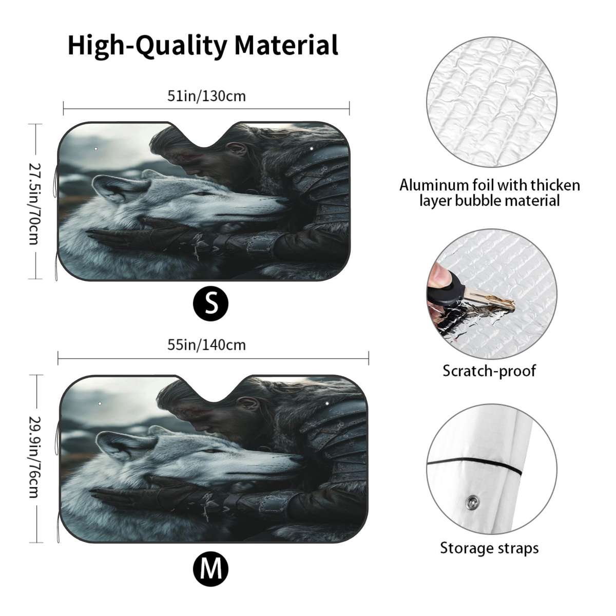 Car Sun Shades Color Black Size S