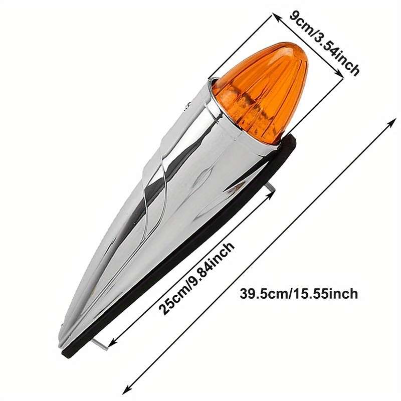 Car Roof Cab Light With Mat Chrome Shell