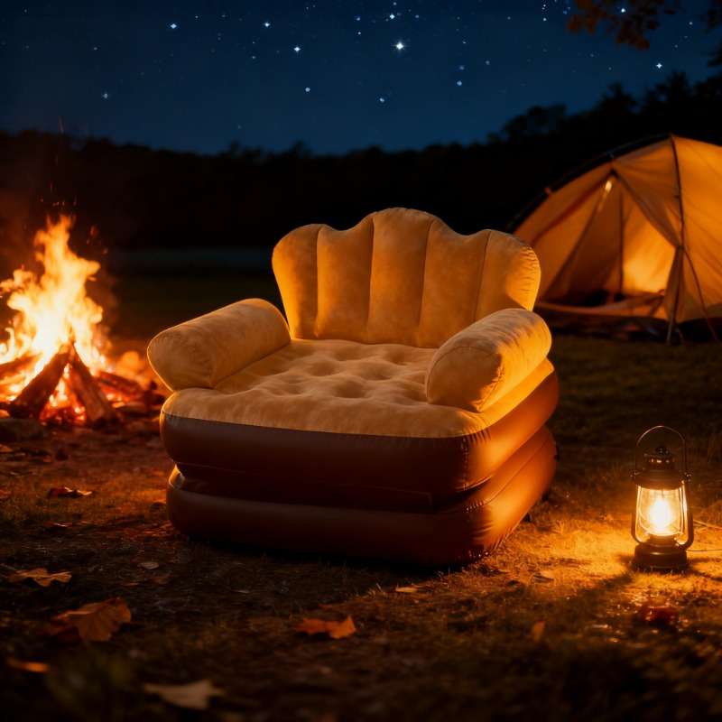 Durable Camping Inflatable Bed 5 In 1 Air Mattress That Converts Into Sofa