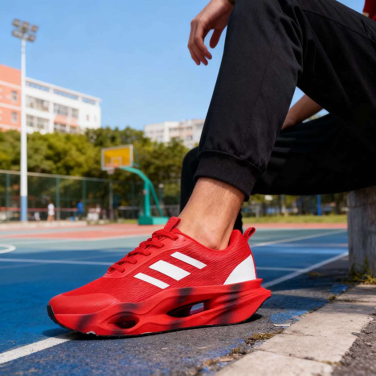 Sneakers Color 619Global Classic Red Sizeuk 9