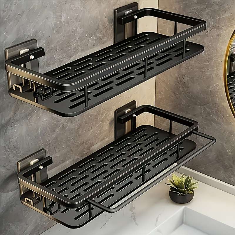 Bathroom Storage Rack Color Black Upgrade Quantity2Pcs
