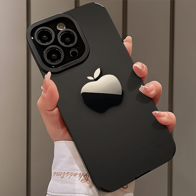 1Pc Mixed Color  For iPhone 14 Plus Black Apple Logo Phone Case