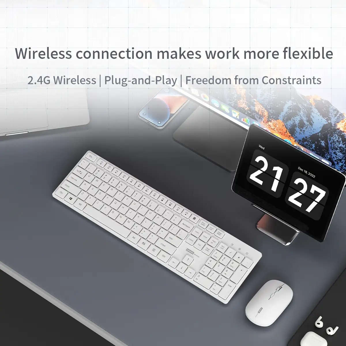 Ultra-Thin Wireless Keyboard And Mouse Set