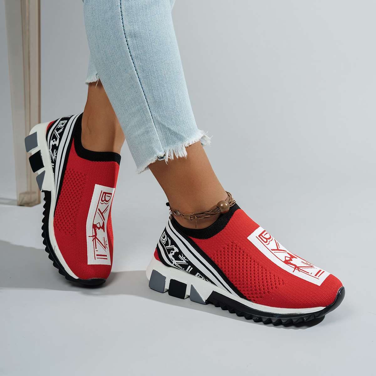 Women S Sneakers Color Red Sizeuk 3.5