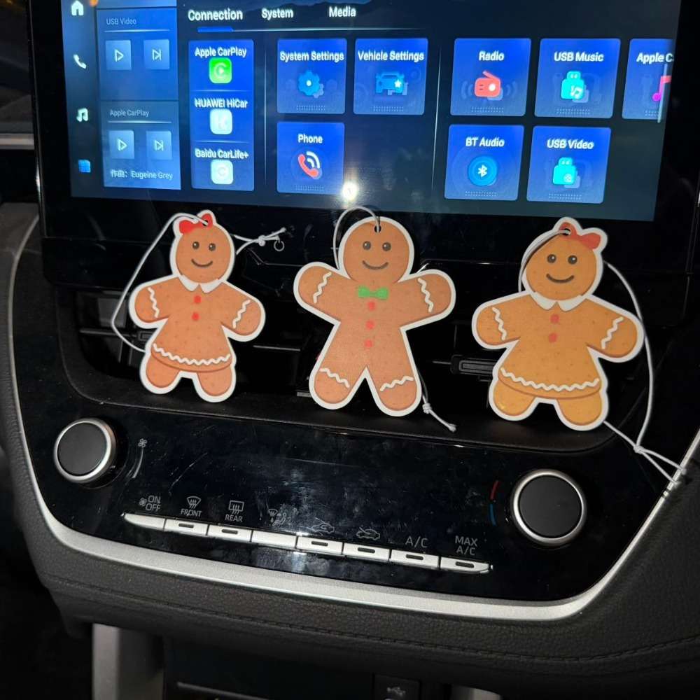 Car Interior Decor Items Gingerbread Men 3 Pack Set