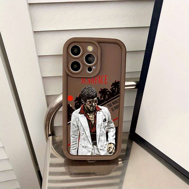 1Pc Mixed Color For iPhone 16e Scarface Tribute Pattern Phone Case