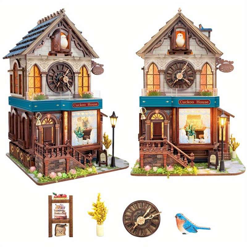 3D Building Model Puzzle Set Color Mixed Color