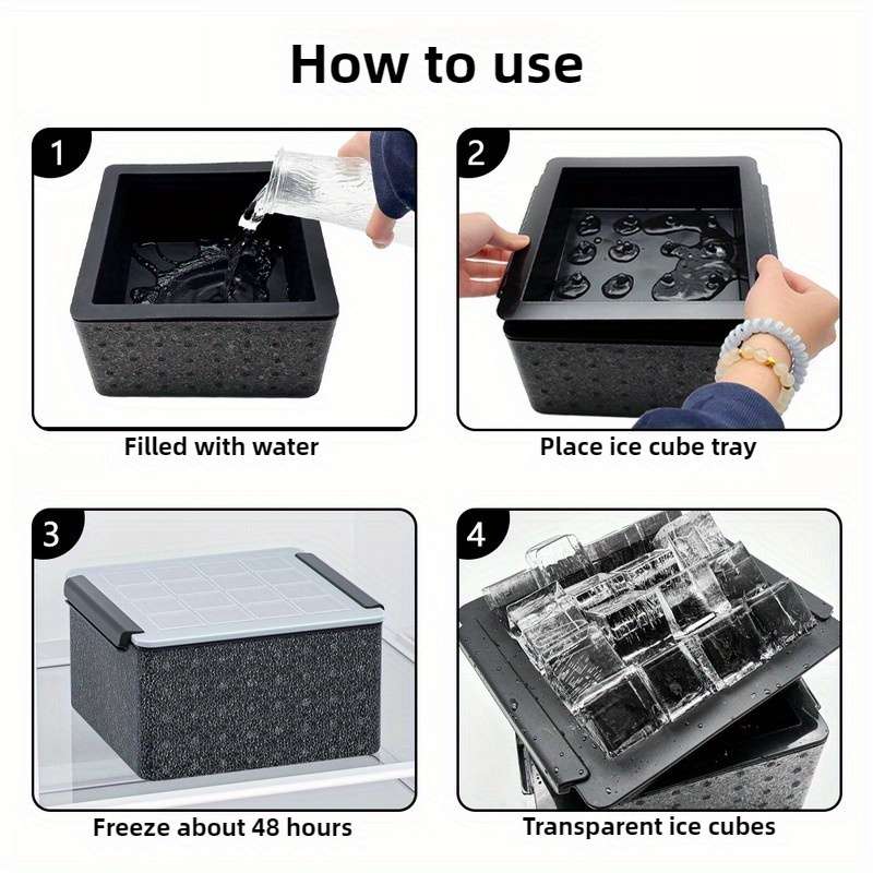 Ice Maker Color 1 Set 16 Square Cavities