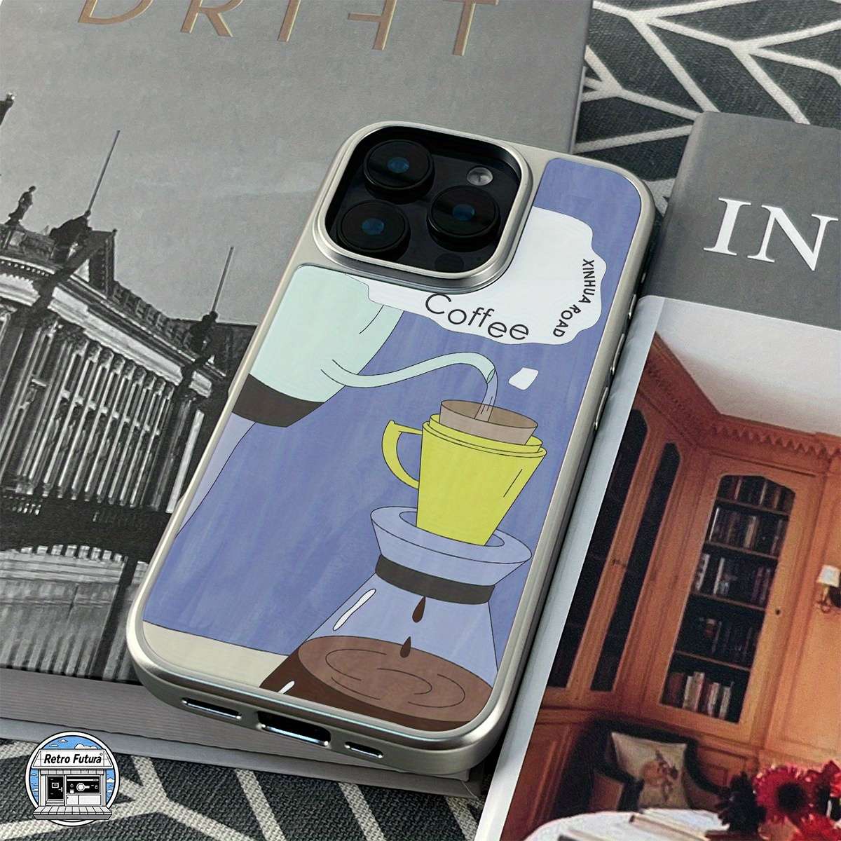 1Pc Mixed Color For iPhone 13 Pro Brewing Coffee Design Phone Case