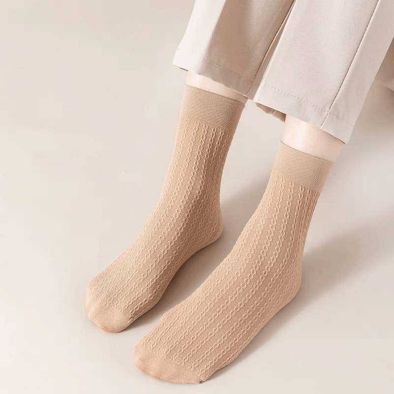 Women S Socks Color Black 5 Pairslight Beige 5 Pairs Size Onesize