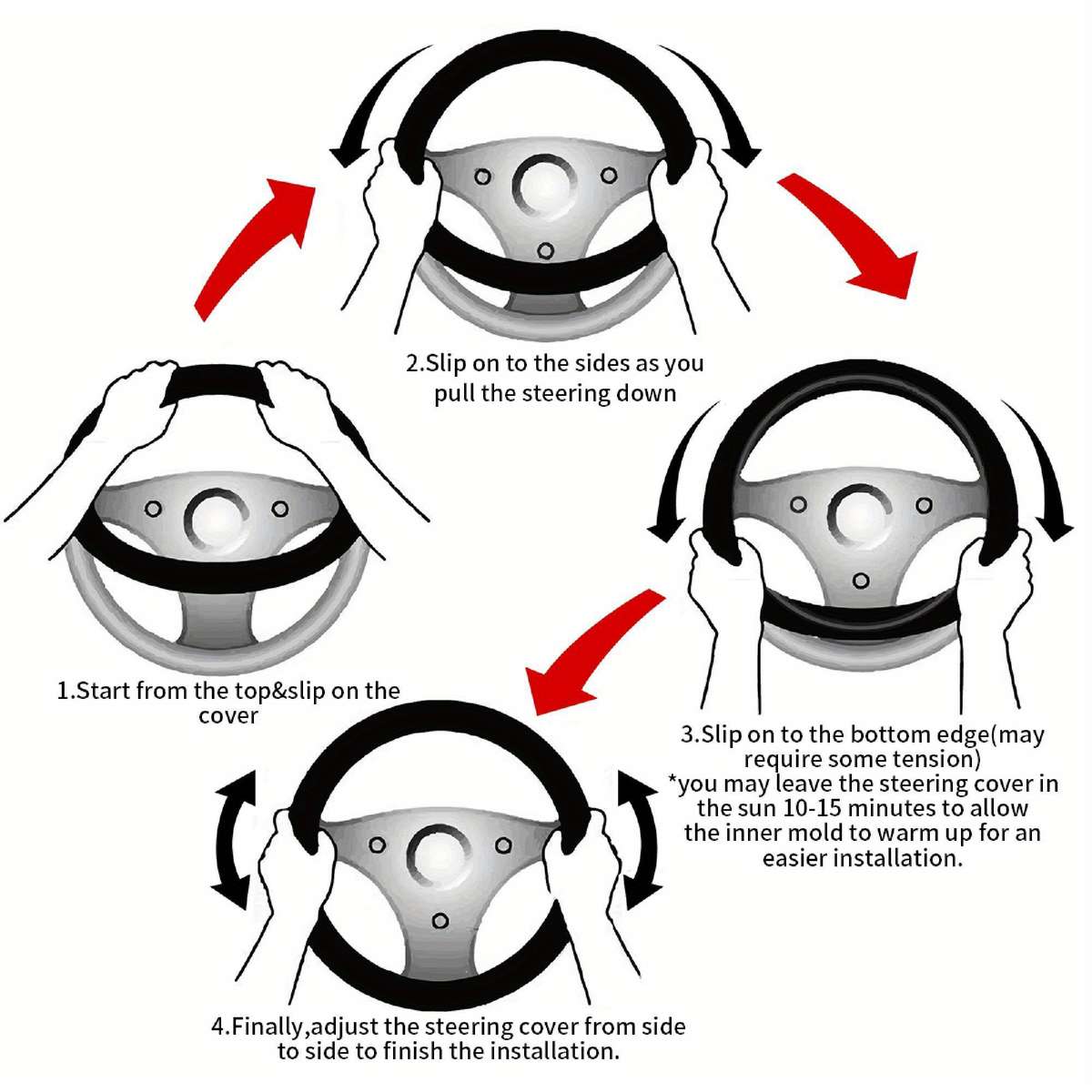 Car Steering Wheel Cover Multicolor Quantity