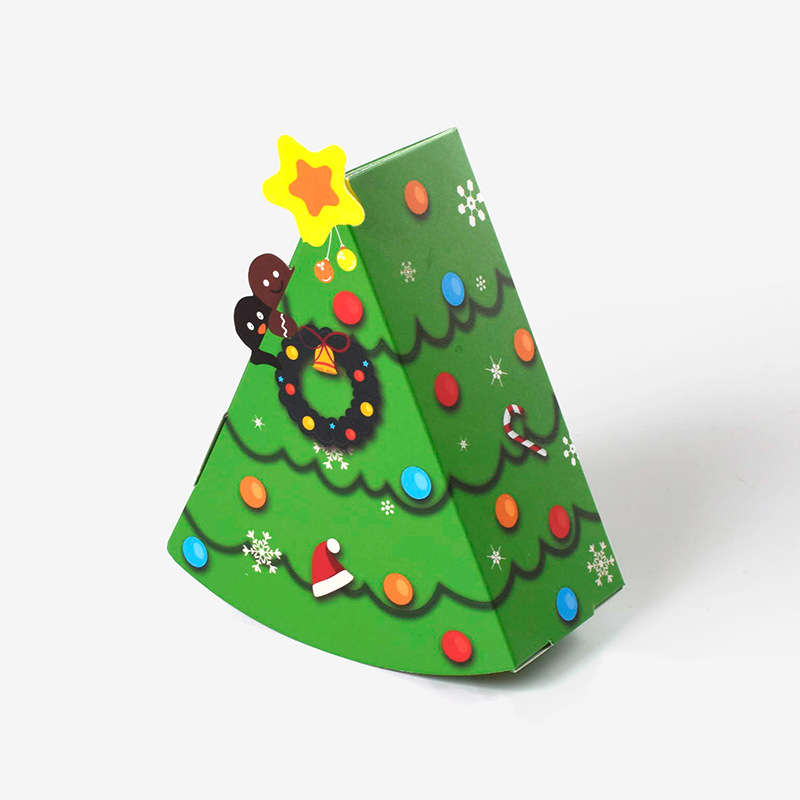 Christmas Gift Boxes Color Green-6Pcs