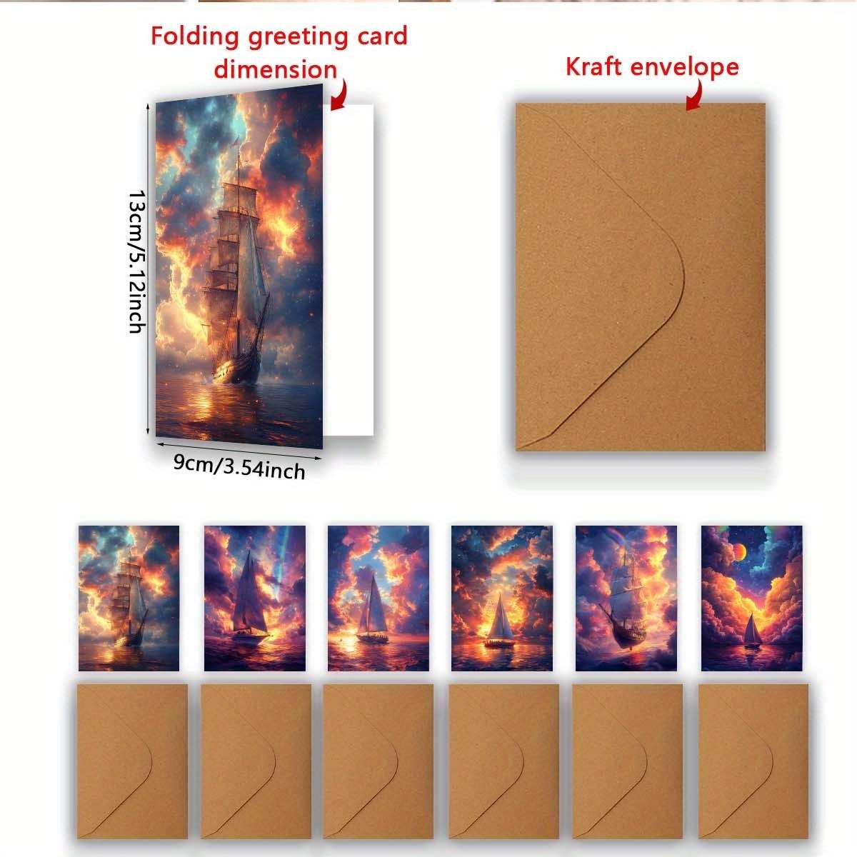 Greeting Cards Quantity 6Pcs