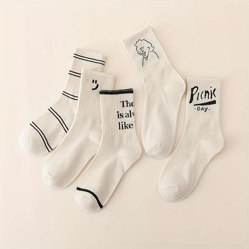 Women S Socks Color 5 Pairs To Mix And Match Size Onesize