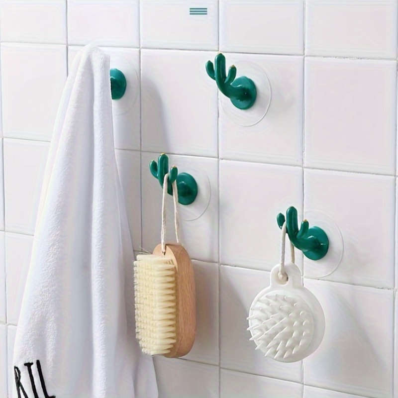 2 Pack Cactus Wall Hooks Casual Style Plastic Wall Mounted Quantity 2pcs