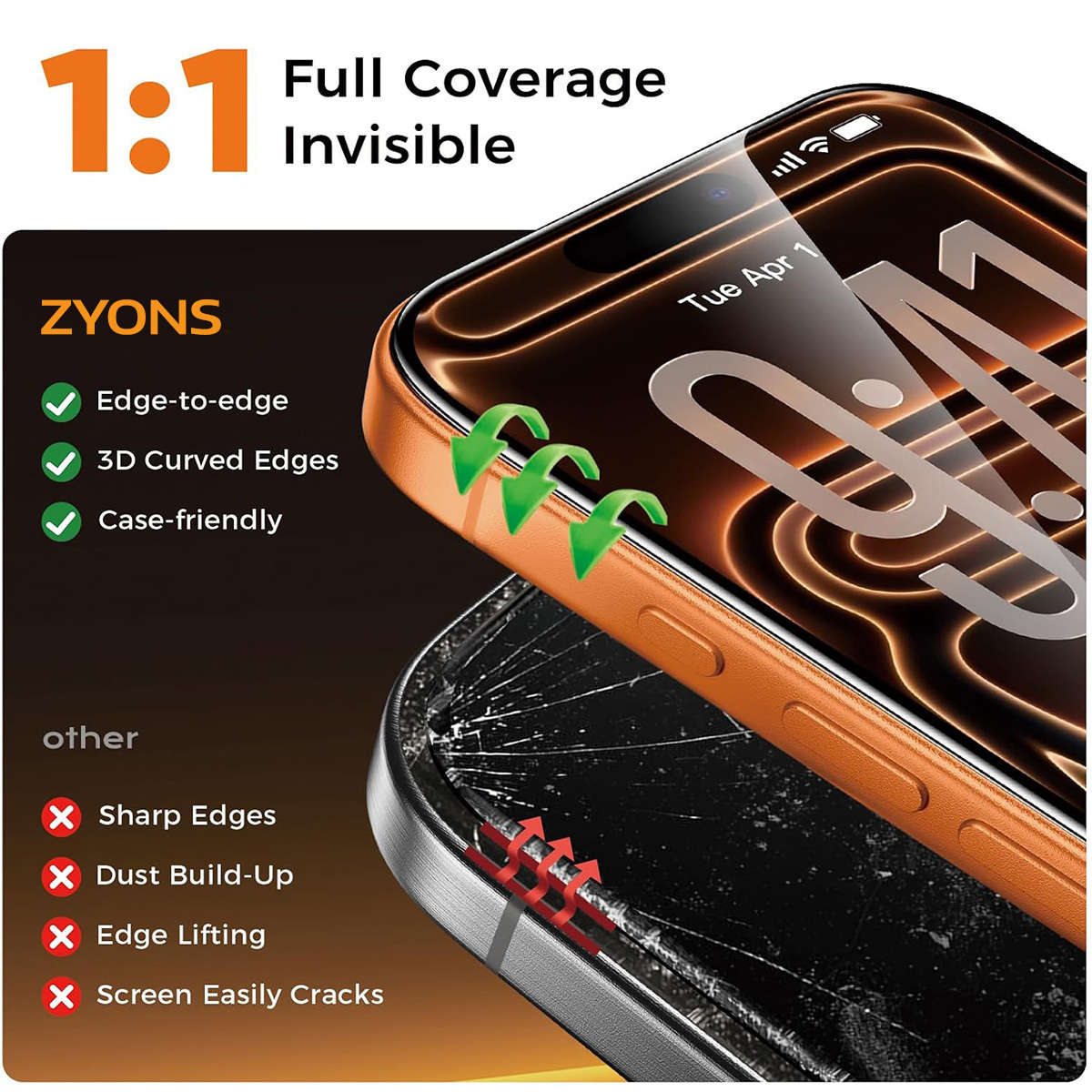 Screen Protector Compatible Model Iphone 12 Mini Quantity 6Pcs
