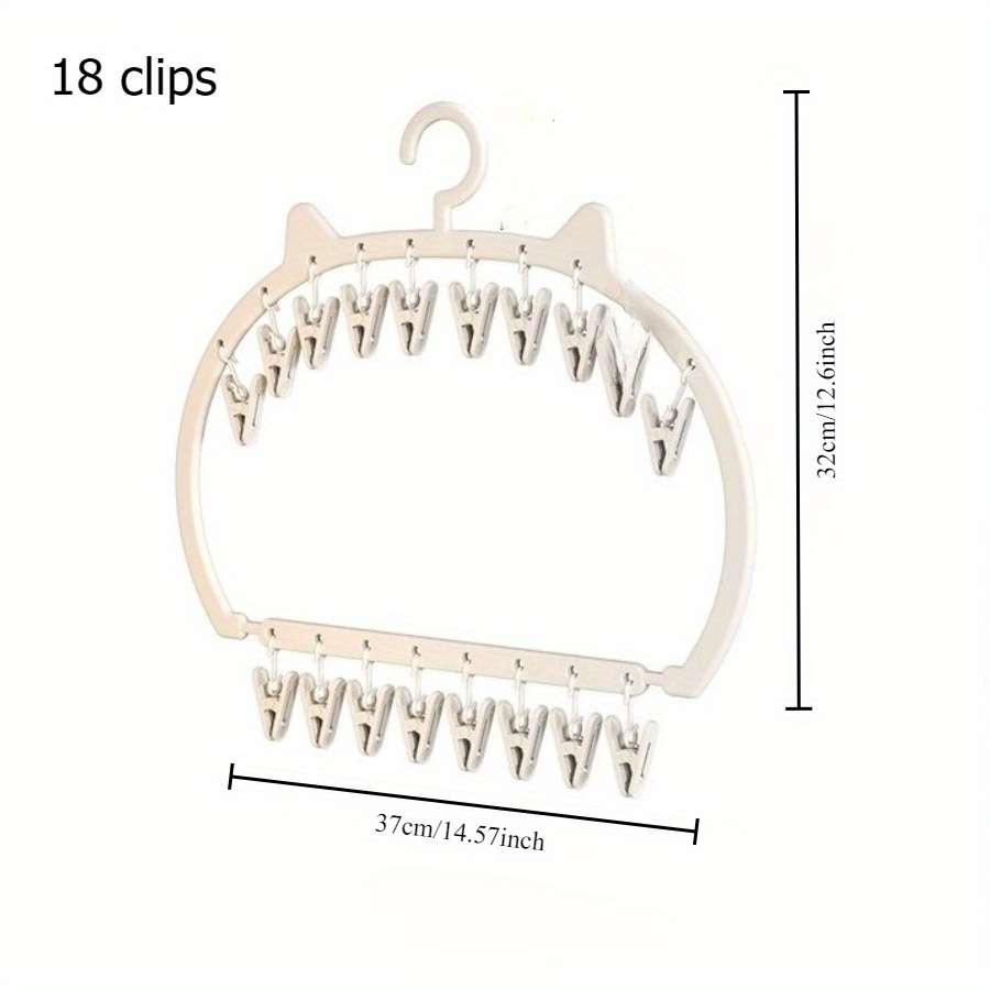 Clothes Rack White Quantity Single Layer18 Clips
