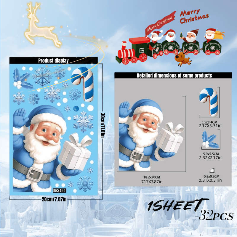 Christmas Decorations Quantity 32Pcs 1Sheet