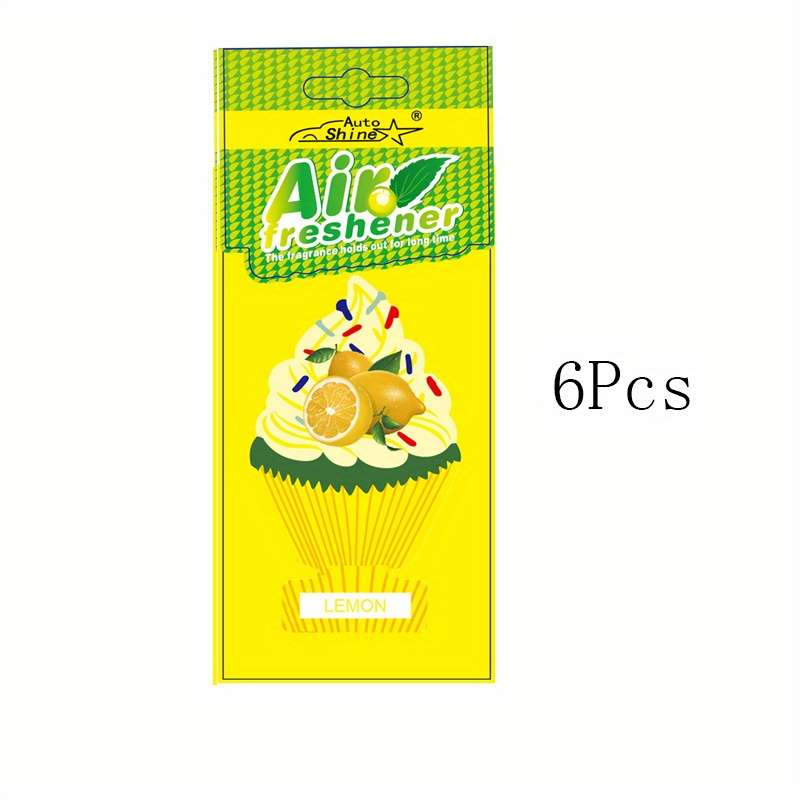Car Interior Decor Color 6 Pcs Lemon