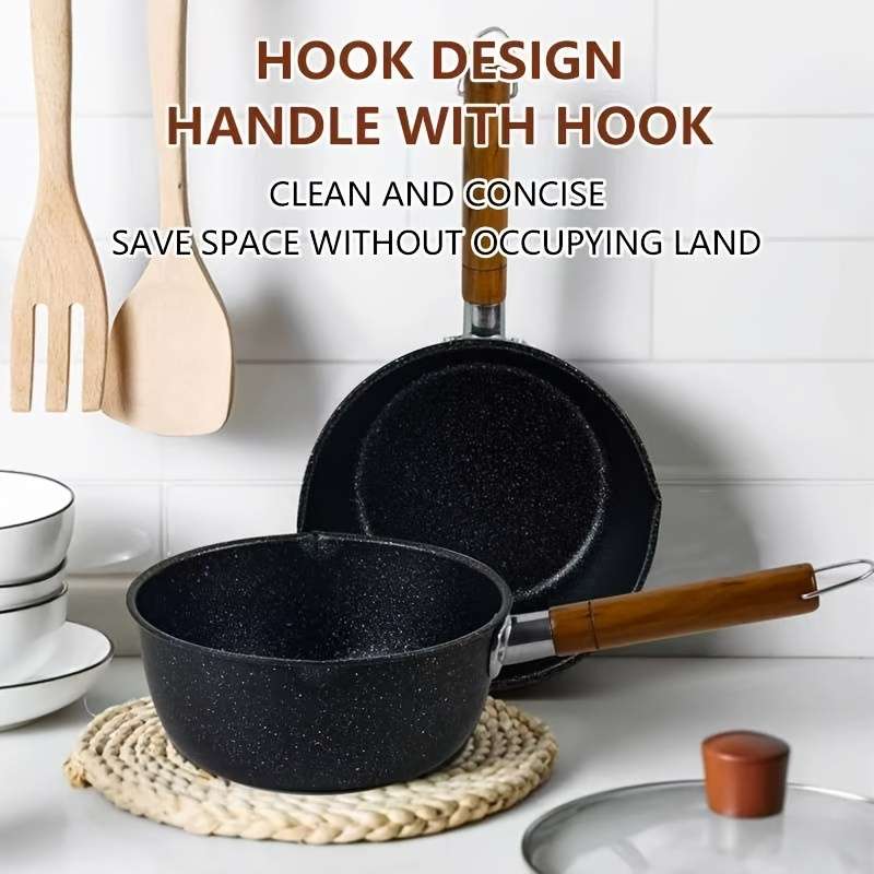 Black 7.09-Inch Cast Iron Milk Pot