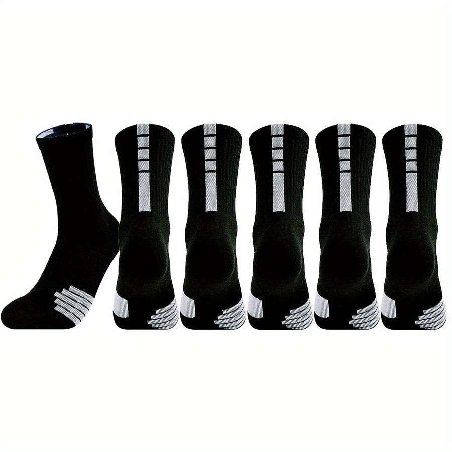3 Pairs Random Colors One Size High Elastic Socks