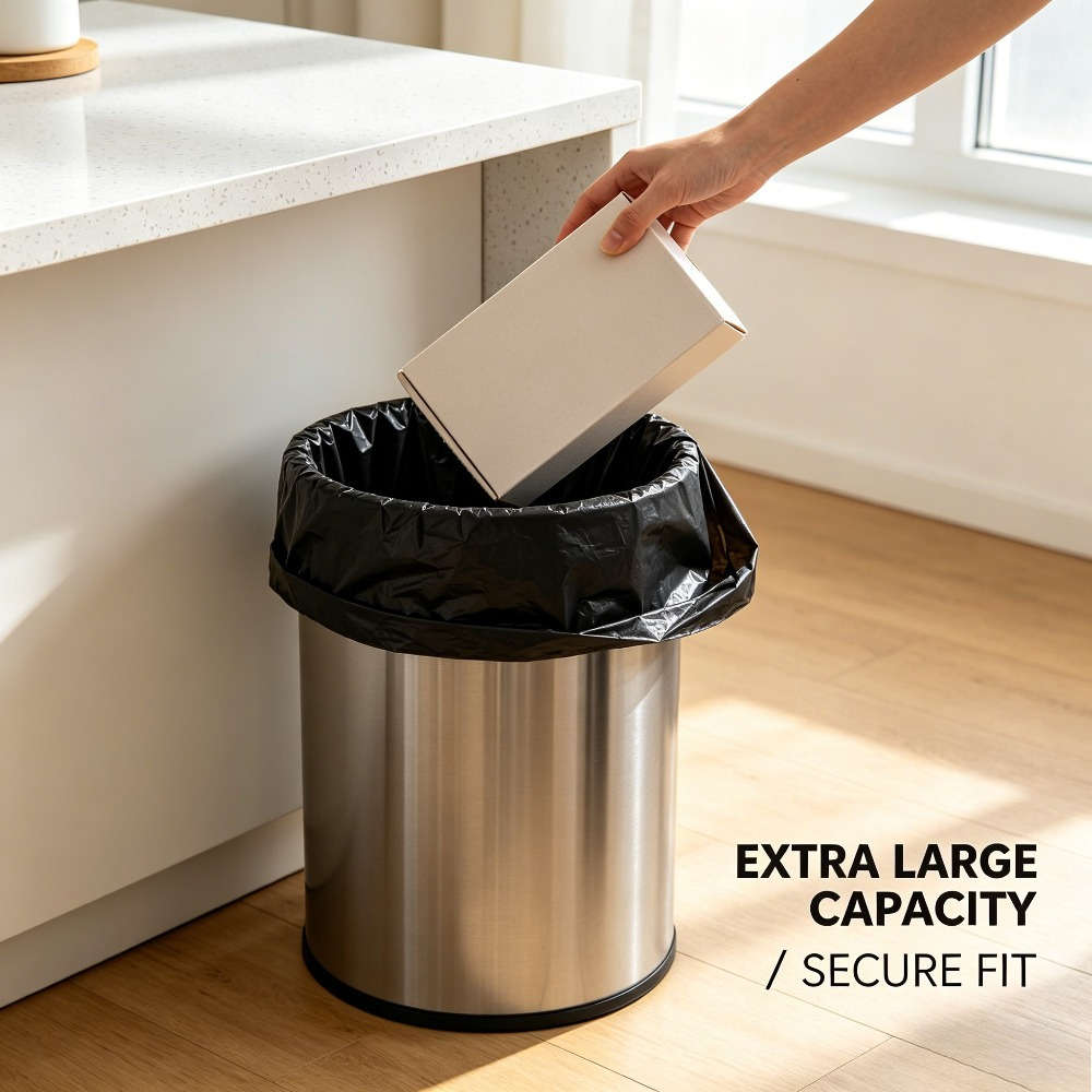 Trash Bag5 Rolls100 Pieces Black