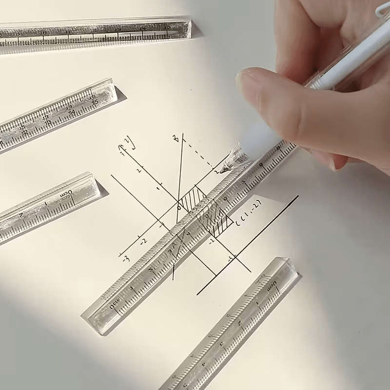 Ruler Model 1 Transparent Plastic Triangle Ruler15Cm