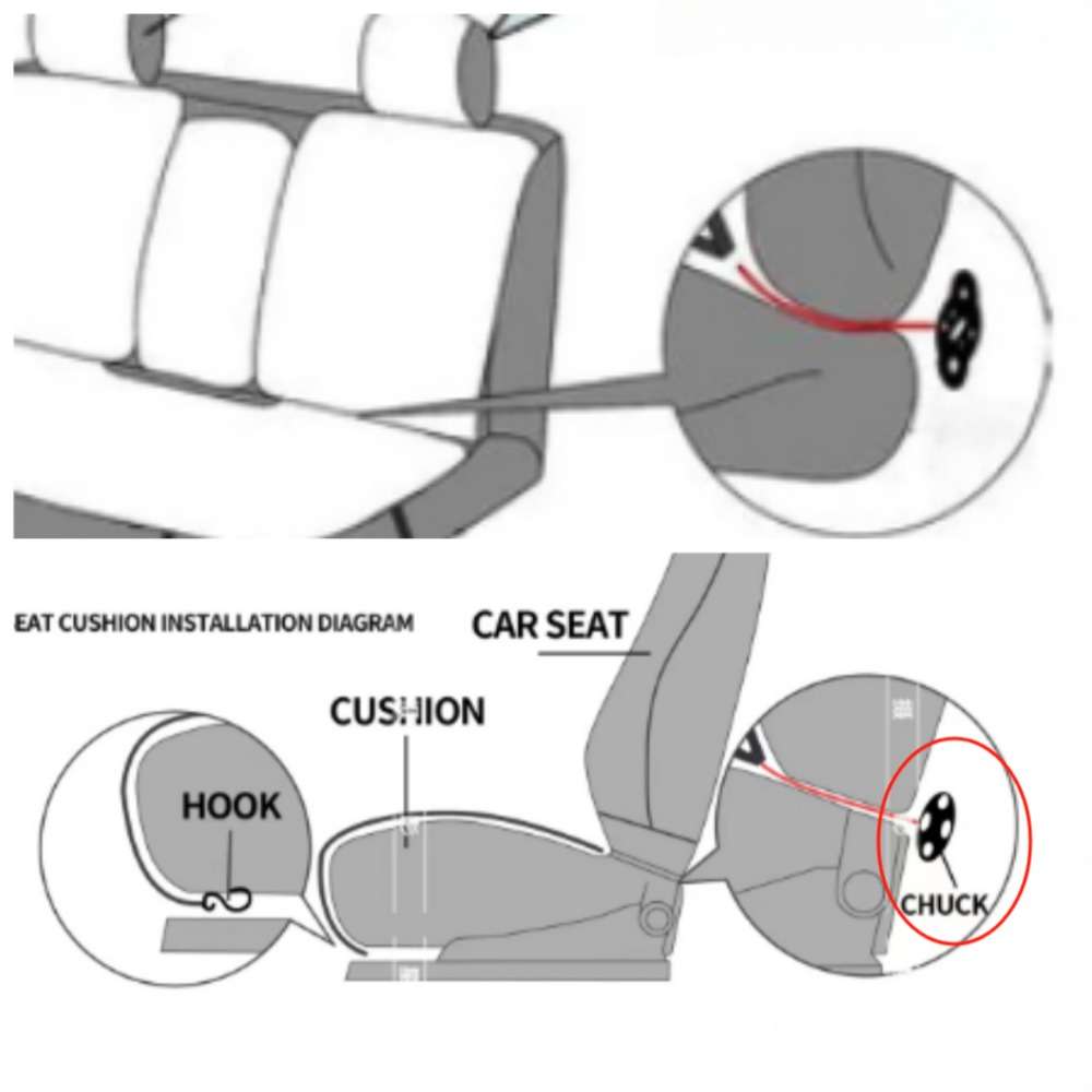 Moonstone Grey Car Seat Cushions For 5 Seats