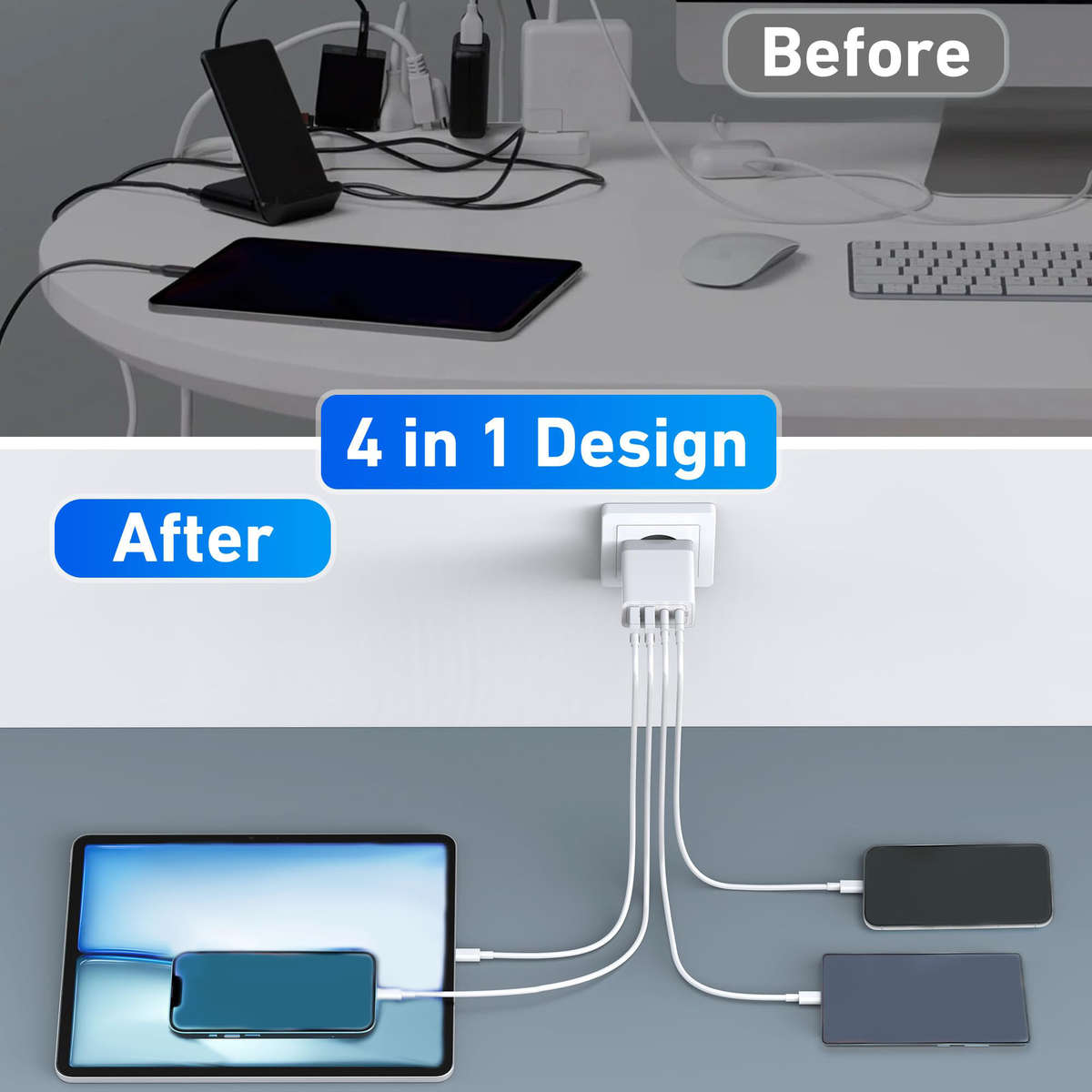 Charger Items 1Pc White