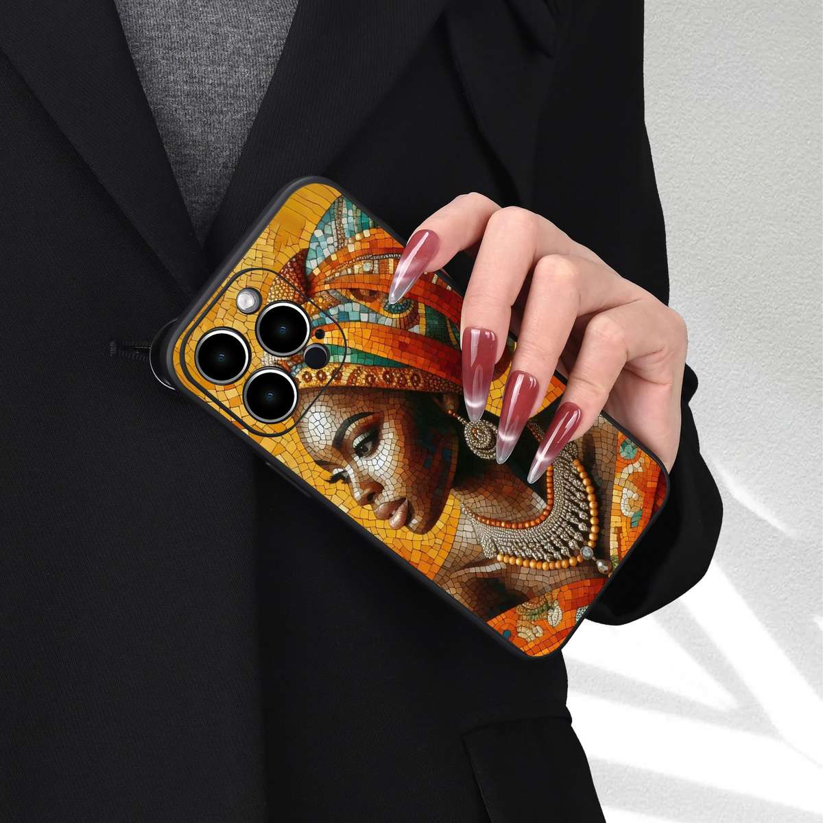 1Pc Black For iPhone 13 Mini African Girl Phone Case