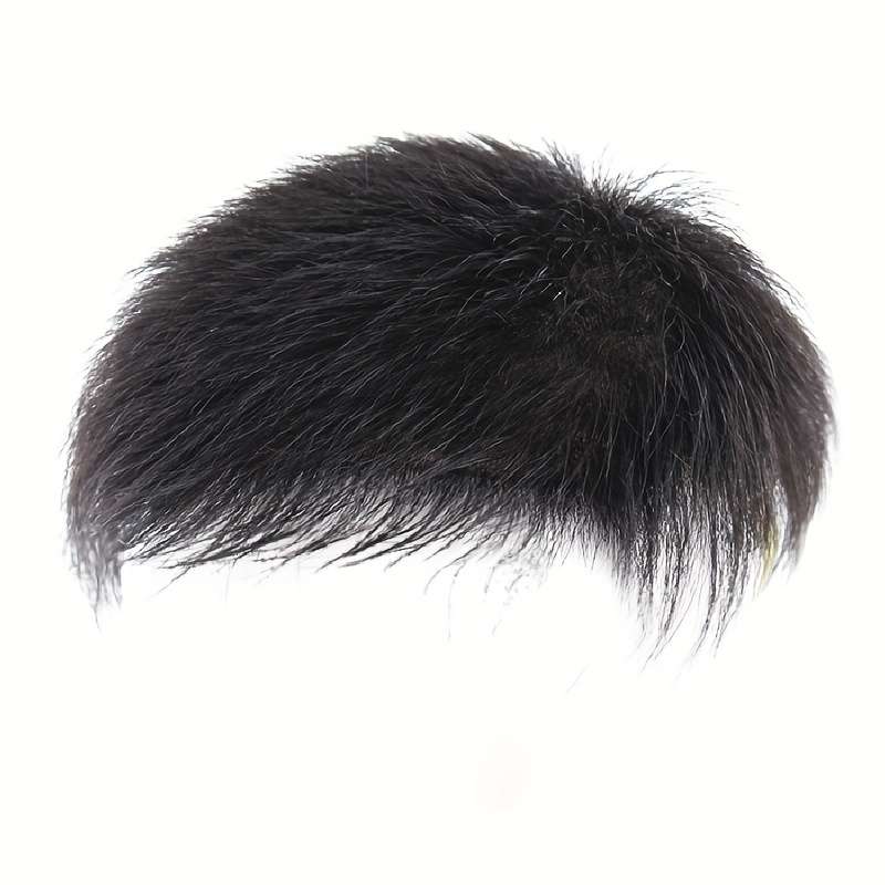 Black B Mens Wigs Hair Length 5.08Cm