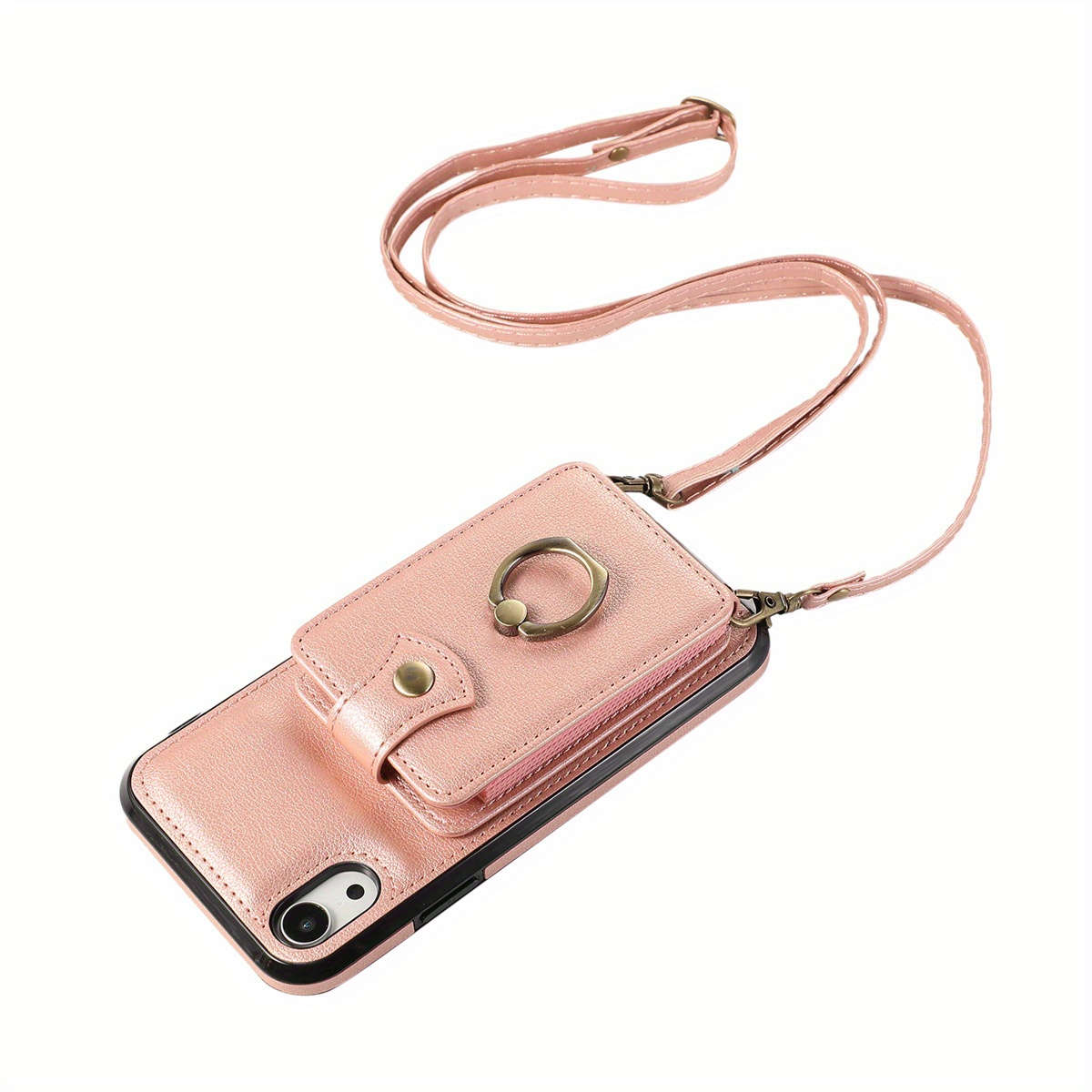 1Pc Rose Golden For iPhone XR Protective Case Wallet Phone Case
