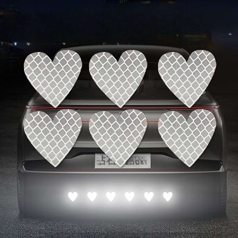 Car Stickers Color Red6Pcs