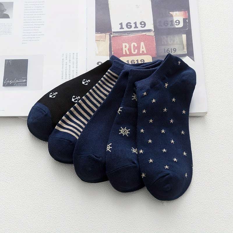 Women S Socks Color Mixed Navy Blue 5 Pairs Size Onesize