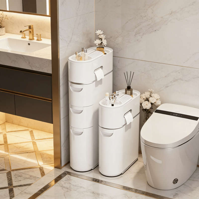 Bathroom Storage Rack Model 5 Layers  2 Teddy Bear Towels