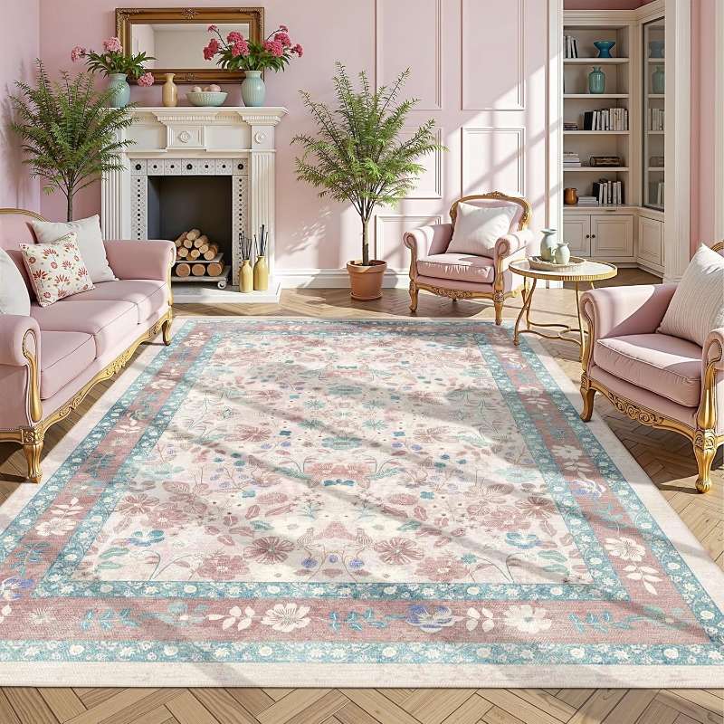 Floor Mats Color Pink Blue Multi Size 80Cmx120Cm
