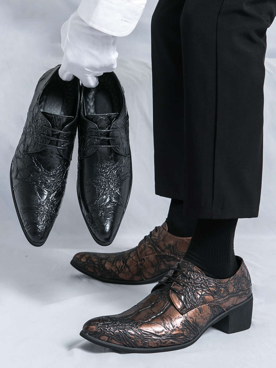 Mens Leather Shoes Color Black Sizeuk 10.5
