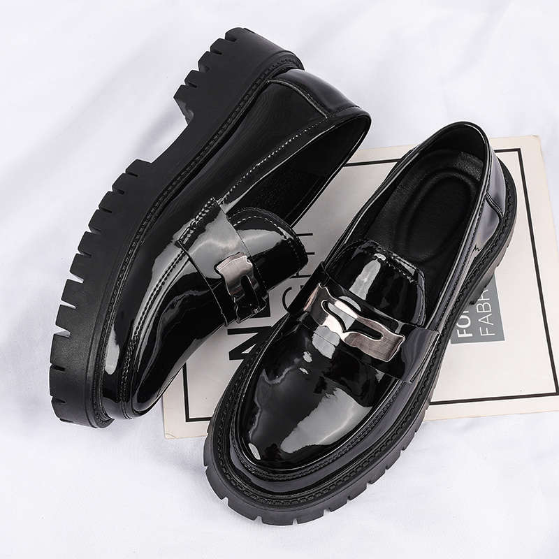 Mens Leather Shoes Color Glossy Black Sizeuk 9.5