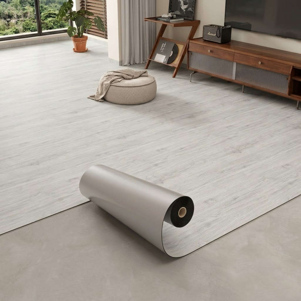 Self Adhesive Floor Stickers Whitewashed Ash