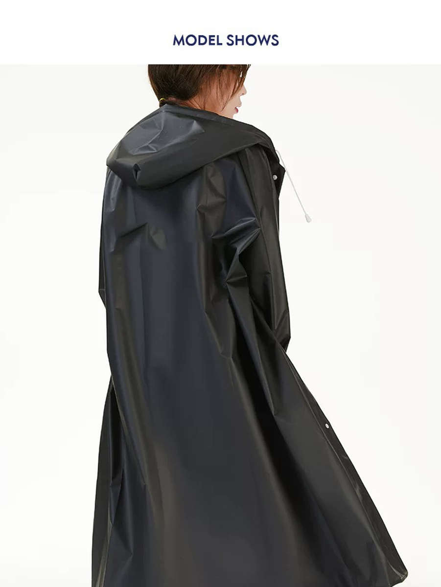Raincoat Black Size Asian Xl